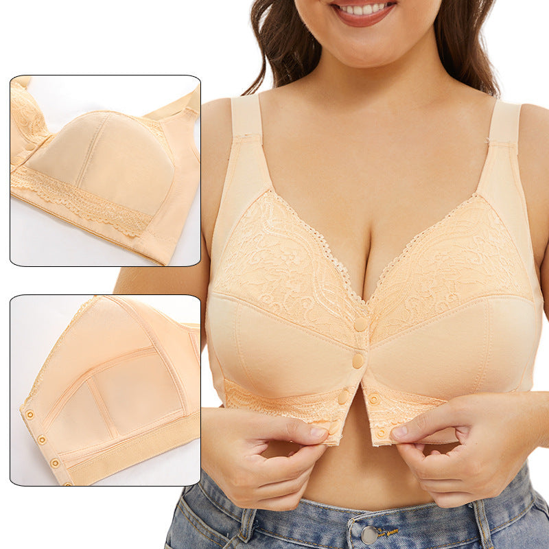 Super Plus Size Bra Big Cup Front Buckle Lace Fashion Underwear