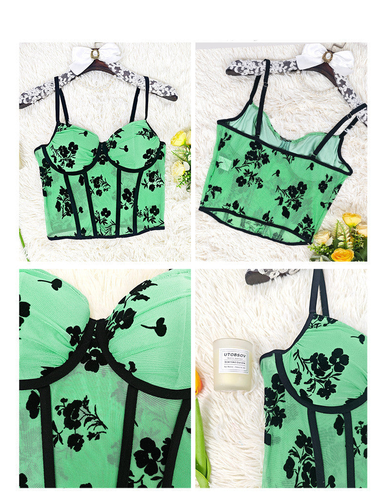 Women's Fashion Personality Fishbone Bra Camisole